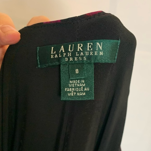 Lauren by Ralph Lauren red black dress size 8 New With Tag - Picture 2 of 6